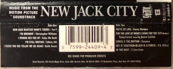 Various : (Music From The Motion Picture Soundtrack) New Jack City (Cass, Album, SR,)