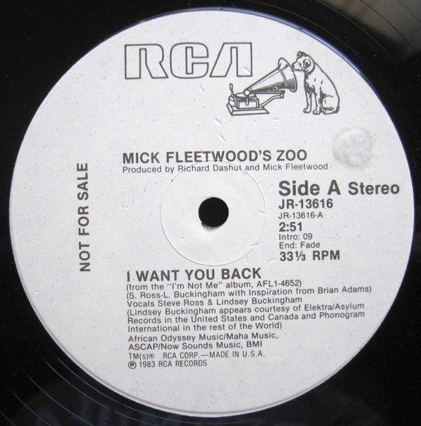 Mick Fleetwood's Zoo : I Want You Back (12", Promo)