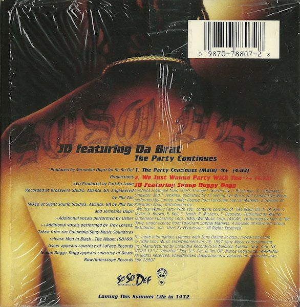JD* & Da Brat : The Party Continues (CD, Single)
