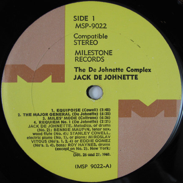 Jack De Johnette* : The De Johnette Complex (LP, Album)
