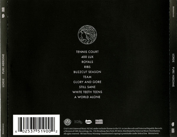 Lorde : Pure Heroine (CD, Album)