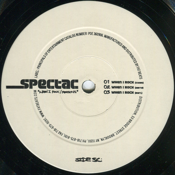 Spectac (2) : When I Rock / Reasons (12")