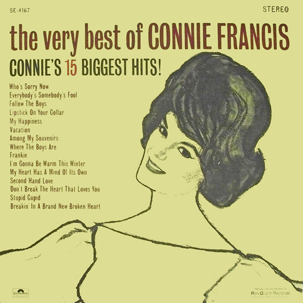 Connie Francis : The Very Best Of Connie Francis (Connie's 15 Biggest Hits) (LP, Comp, RE)