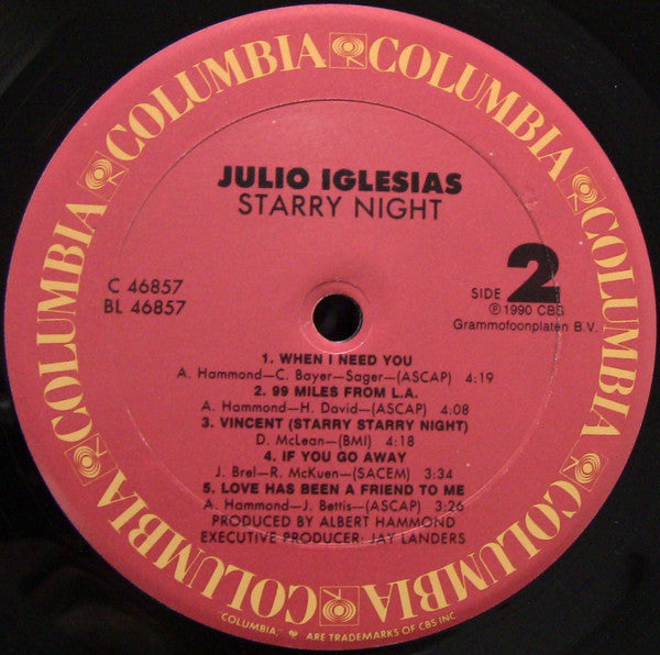 Julio Iglesias : Starry Night (LP, Album)