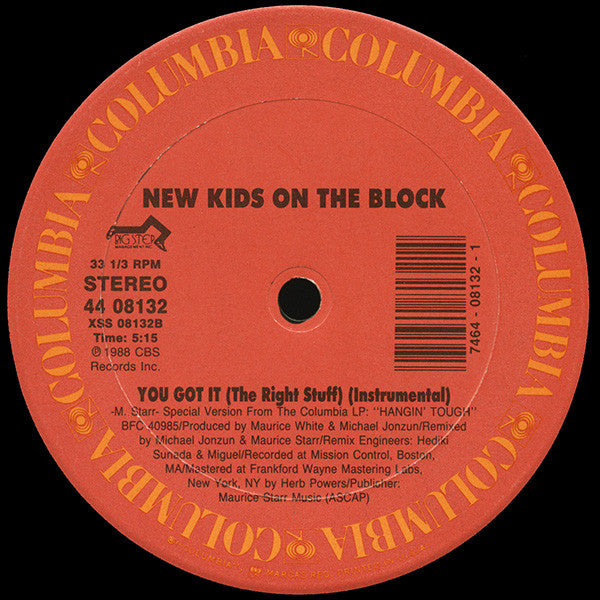 New Kids On The Block : You Got It (The Right Stuff) (12")