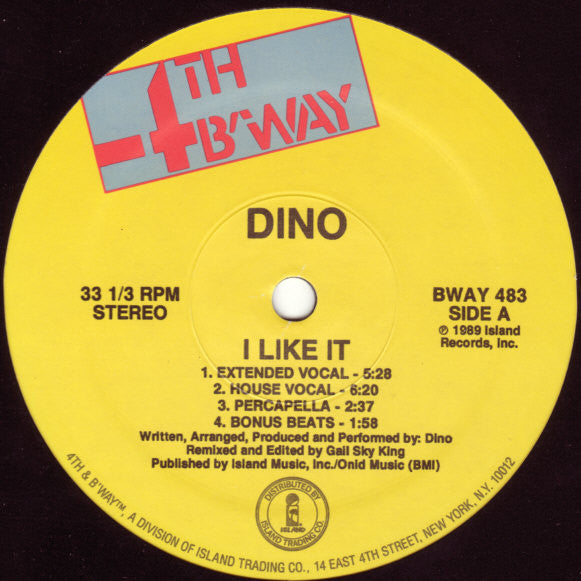 Dino (2) : I Like It (12")
