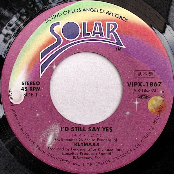 Klymaxx : I'd Still Say Yes (7", Promo)