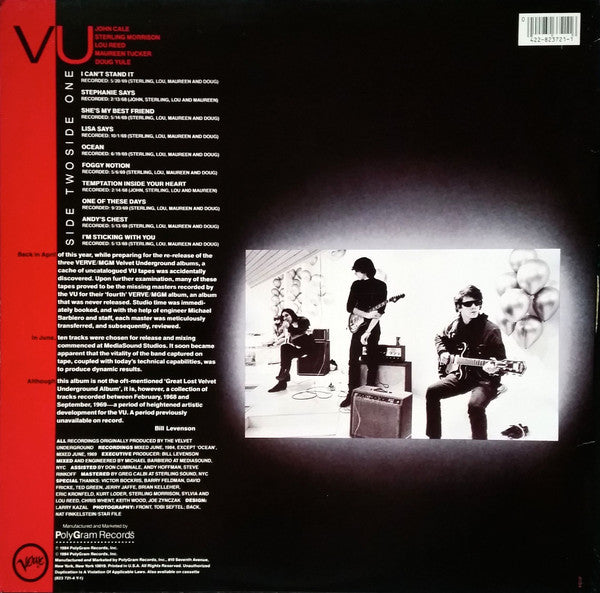 The Velvet Underground : VU (LP, Album, 53 )