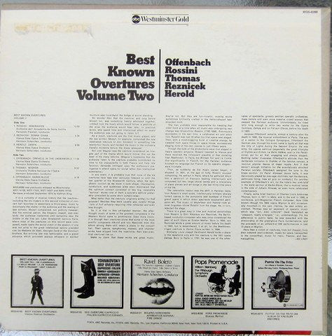 Various : Best Known Overtures Volume Two (LP)