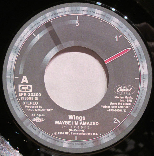 Wings (2) : Maybe I'm Amazed (7", Single)