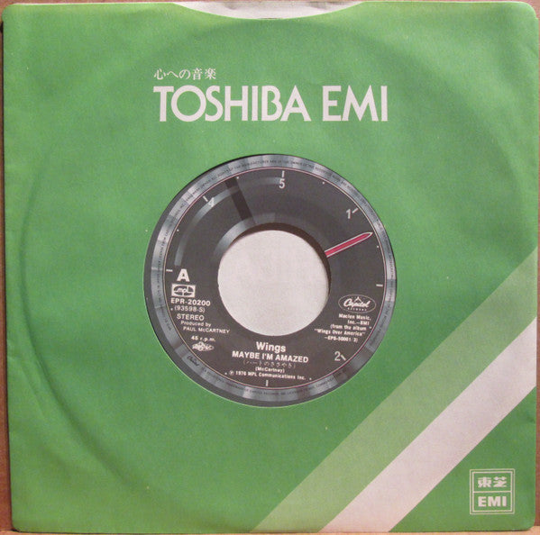 Wings (2) : Maybe I'm Amazed (7", Single)