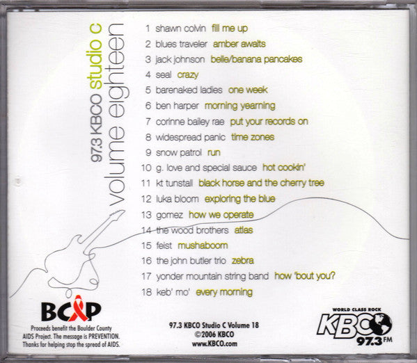 Various : 97.3 KBCO Studio C Volume Eighteen (HDCD)