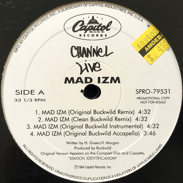 洋楽 Channel Live / Mad Izm (Buckwild Mixes) Buy Channel Live : Mad Izm (Buckwild Mixes) (12