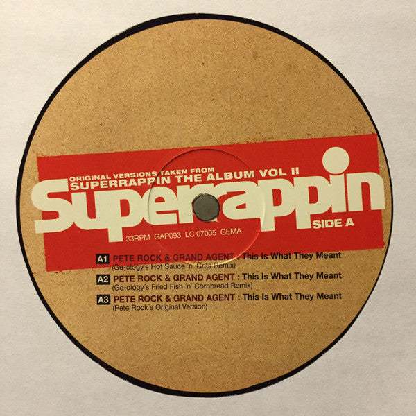 Pete Rock & Grand Agent : This Is What They Meant (Ge-ology Remixes) (12")