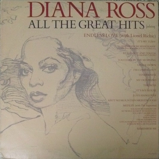Diana Ross : All The Great Hits (2xLP, Comp, Sup)