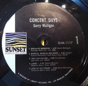 Gerry Mulligan : Concert Days (LP, Comp, Mono, She)
