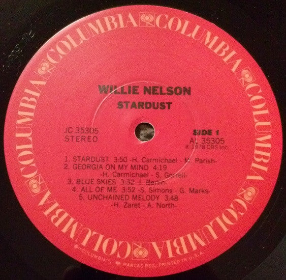 Willie Nelson : Stardust (LP, Album, NAM)