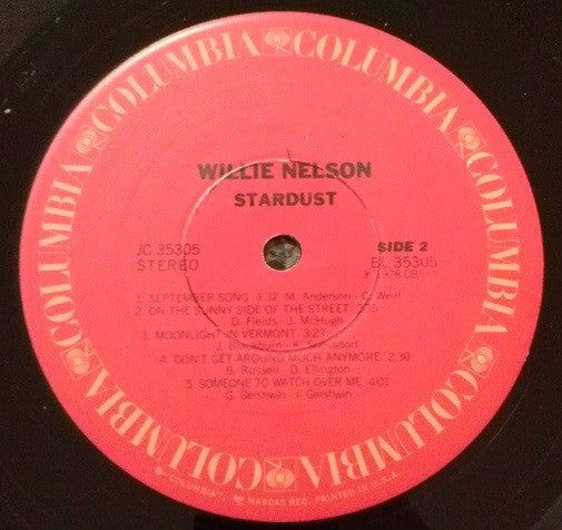 Willie Nelson : Stardust (LP, Album, NAM)