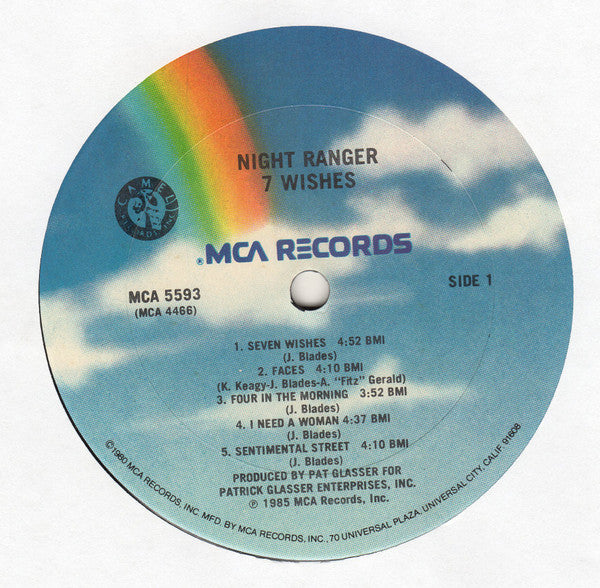 Night Ranger : 7 Wishes (LP, Album, Club, CRC)