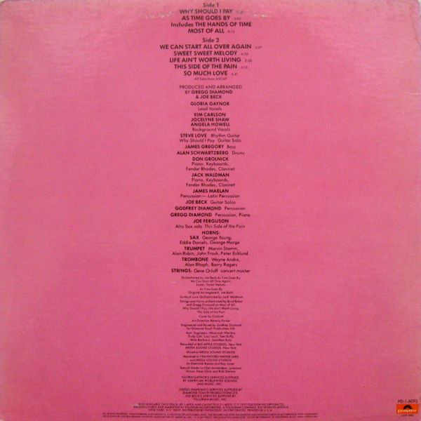 Gloria Gaynor : Glorious (LP, Album)