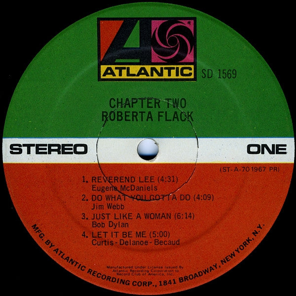 Roberta Flack : Chapter Two (LP, Album, Club, Pre)