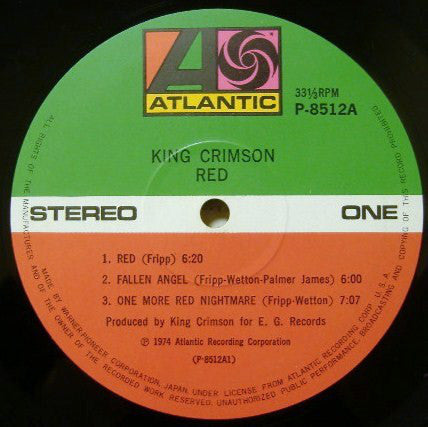 King Crimson = King Crimson : Red = レッド (LP, Album, 1st)
