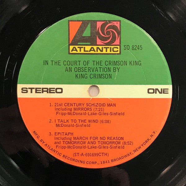 King Crimson : In The Court Of The Crimson King (An Observation By King Crimson) (LP, Album, CTH)