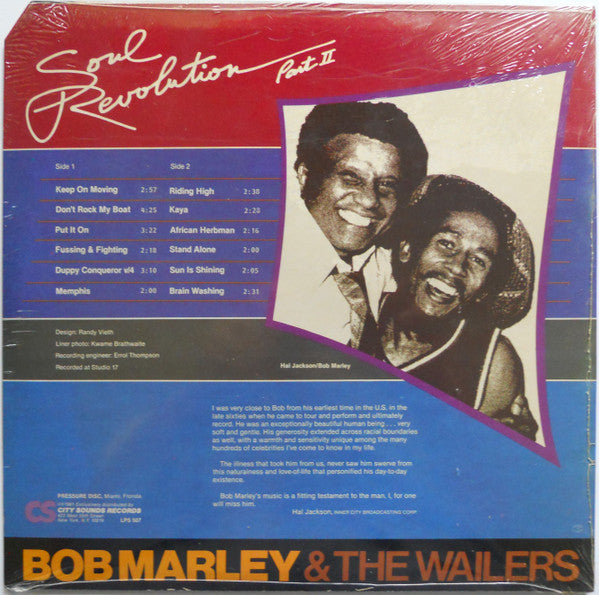 Bob Marley & The Wailers : Soul Revolution Part 2 (LP, Album, RE, RP)