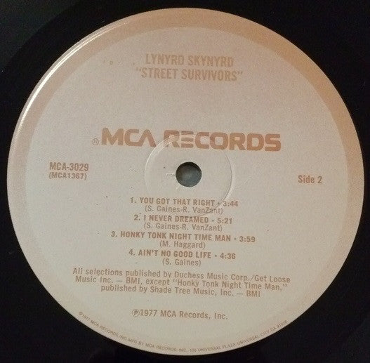 Lynyrd Skynyrd : Street Survivors (LP, Album, 1st)