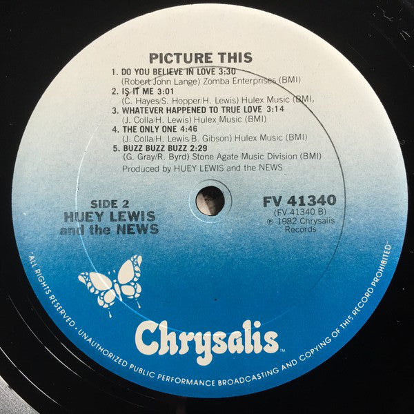 Huey Lewis And The News* : Picture This (LP, Album, RE)