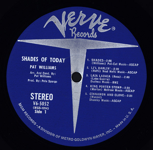 Pat Williams* : Shades Of Today (LP, Album)