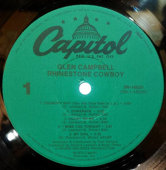 Glen Campbell : Rhinestone Cowboy (LP, Album, Win)