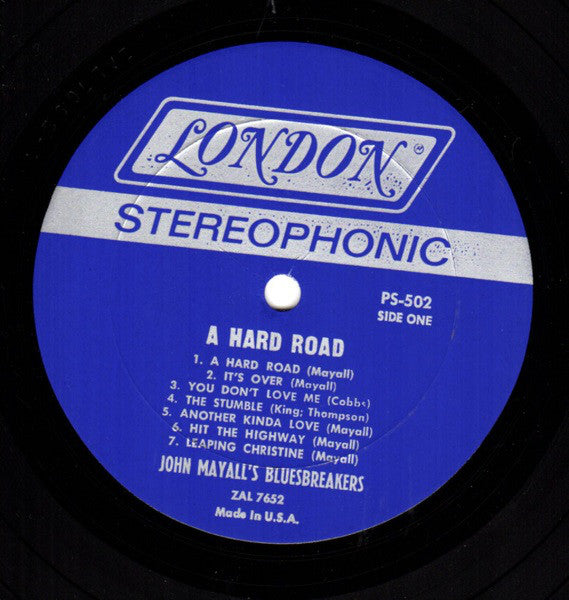 John Mayall And The Bluesbreakers* : A Hard Road (LP, Album)
