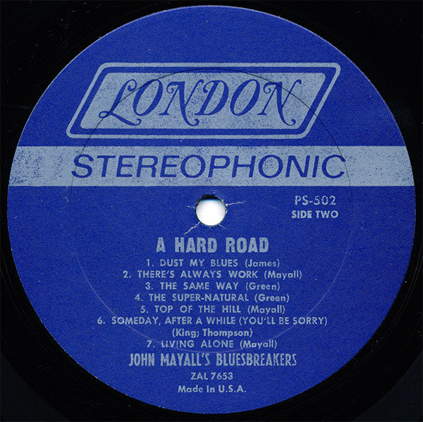 John Mayall And The Bluesbreakers* : A Hard Road (LP, Album)