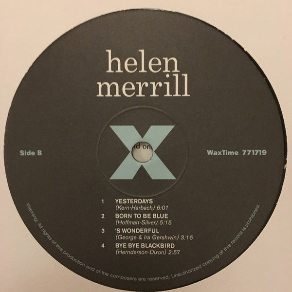 Helen Merrill With Clifford Brown : Helen Merrill (LP, Album, Mono, RE, RM, 180)