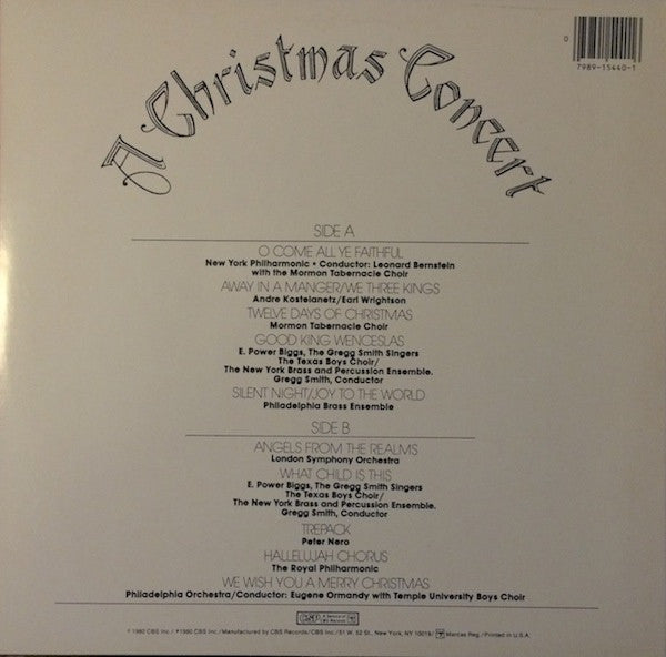 Various : A Christmas Concert (LP, Comp)