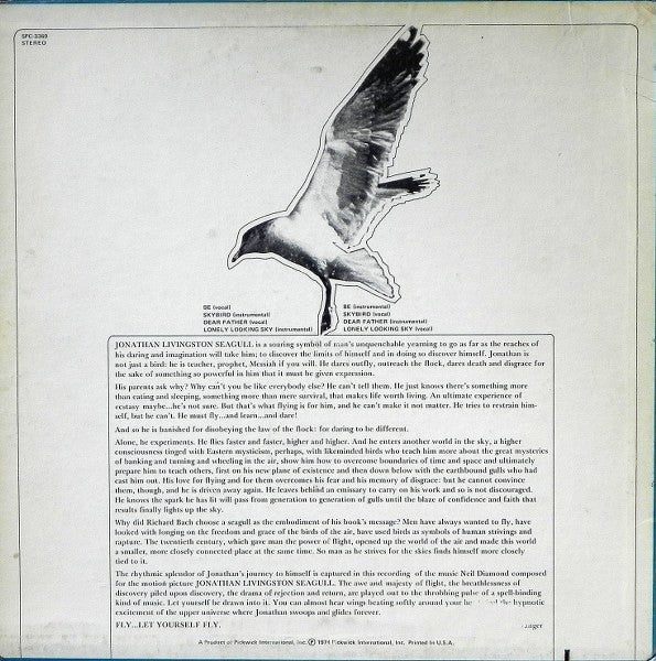 Pickwick Orchestra & Singers : Music Of The Motion Picture Jonathan Livingstone Seagull (LP)