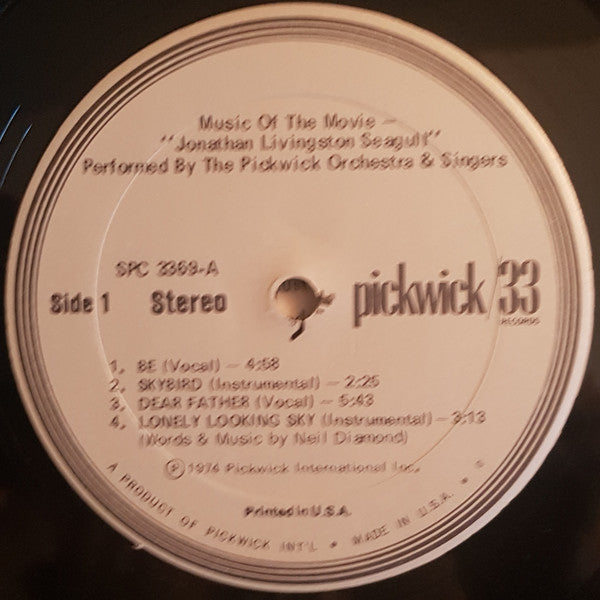 Pickwick Orchestra & Singers : Music Of The Motion Picture Jonathan Livingstone Seagull (LP)