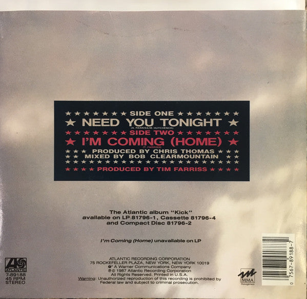 INXS : Need You Tonight (7", Single)