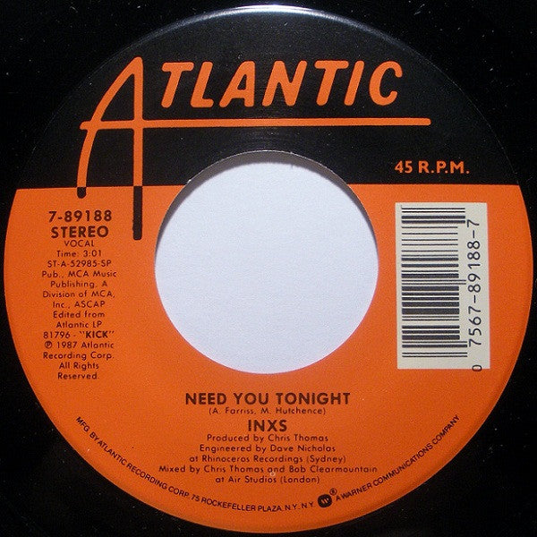 INXS : Need You Tonight (7", Single)
