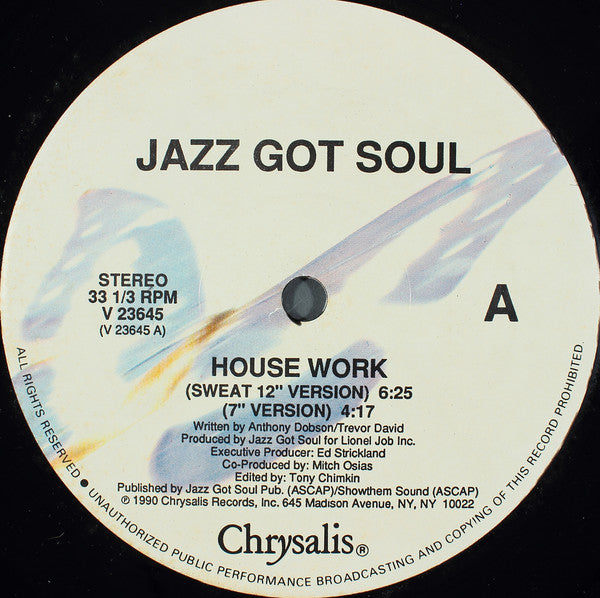 Jazz Got Soul : House Work (12")