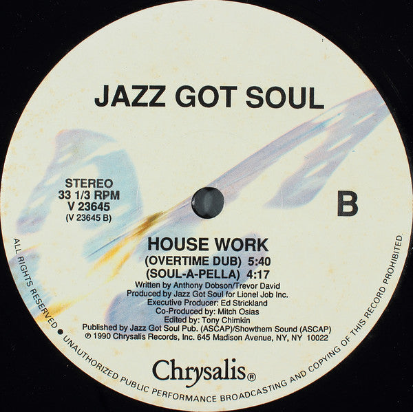 Jazz Got Soul : House Work (12")