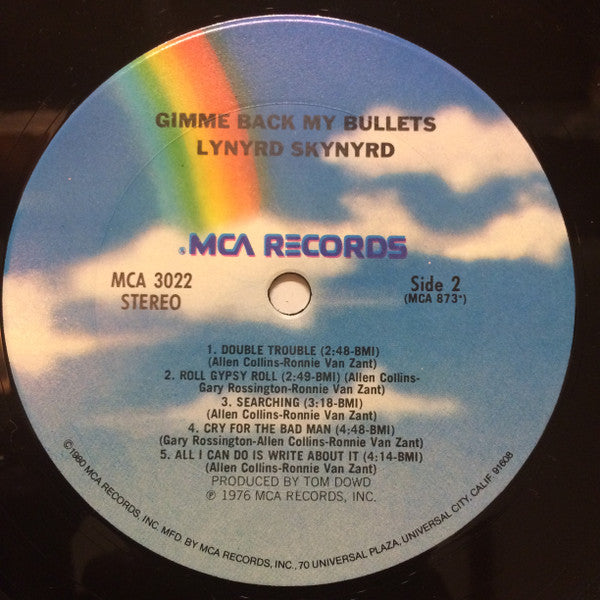 Lynyrd Skynyrd : Gimme Back My Bullets (LP, Album, Club, RE, Col)