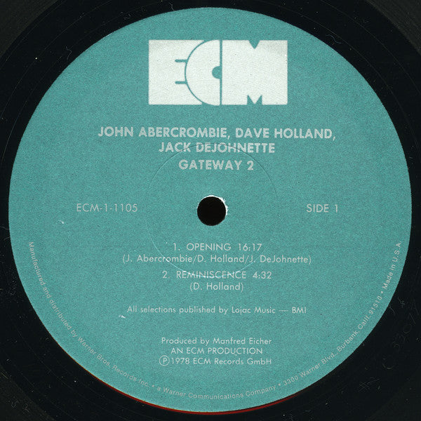 John Abercrombie, Dave Holland, Jack DeJohnette : Gateway 2 (LP, Album)