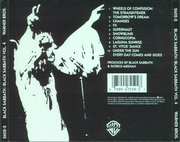 Black Sabbath : Black Sabbath Vol. 4 (CD, Album, RE, RP, Cin)