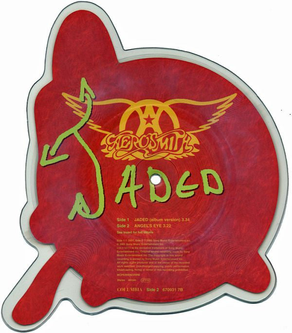 Aerosmith : Jaded (7", Shape, Ltd, Num, Pic)