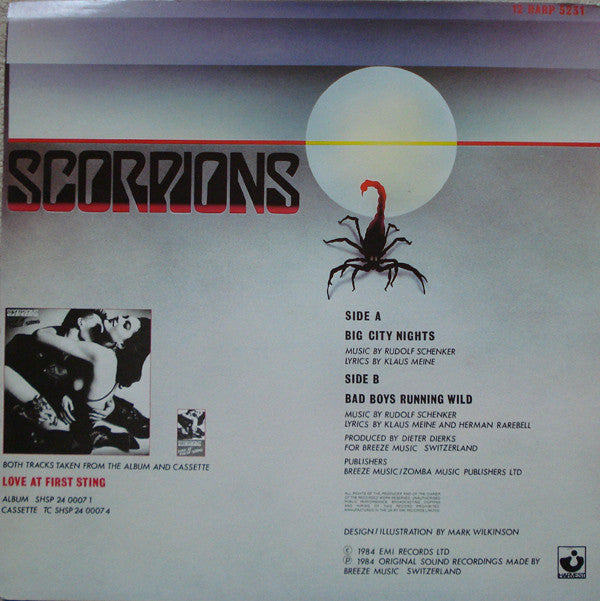 Scorpions : Big City Nights / Bad Boys Running Wild (12", Pic)