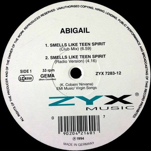 Abigail : Smells Like Teen Spirit (12")