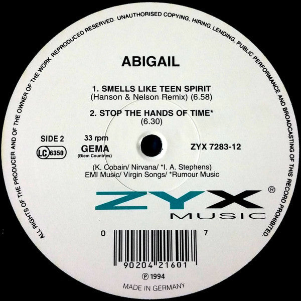 Abigail : Smells Like Teen Spirit (12")