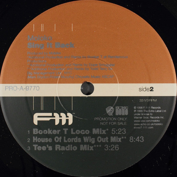 Moloko : Sing It Back (Part Two) (12", Promo)